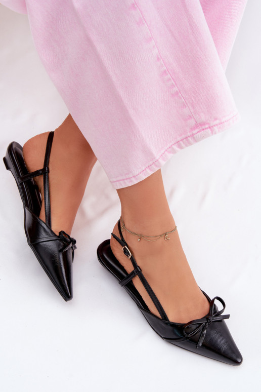 DamensandalenImitacji Skóry Auf niedrigem Absatz schZuarze Farbe Jelmera