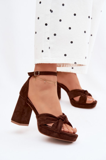 Damen-Sandalen mit hohen AbsätzenImitacji aus INildlederu CzekoladoZue Rosetta 2