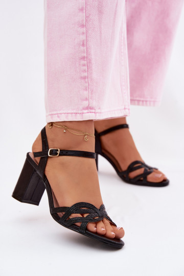 Damen schwarze High Heels Sandalen Antonella 2