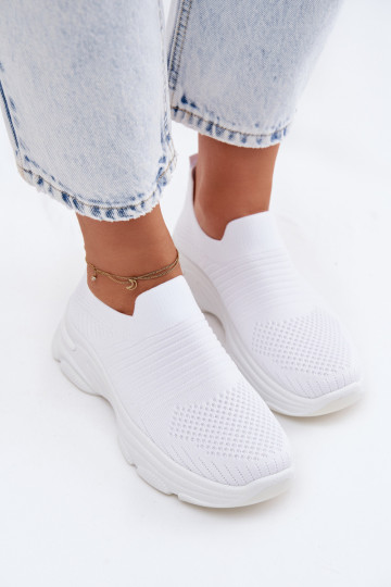 Weiße Damen-Slipper-Sportschuhe Floraine