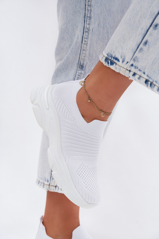 Weiße Damen-Slipper-Sportschuhe Floraine