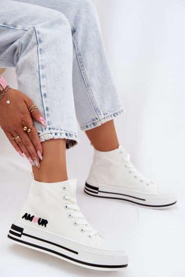 Freizeitschuhe Groß mit einer Plattform Zueiße Farbe Liline