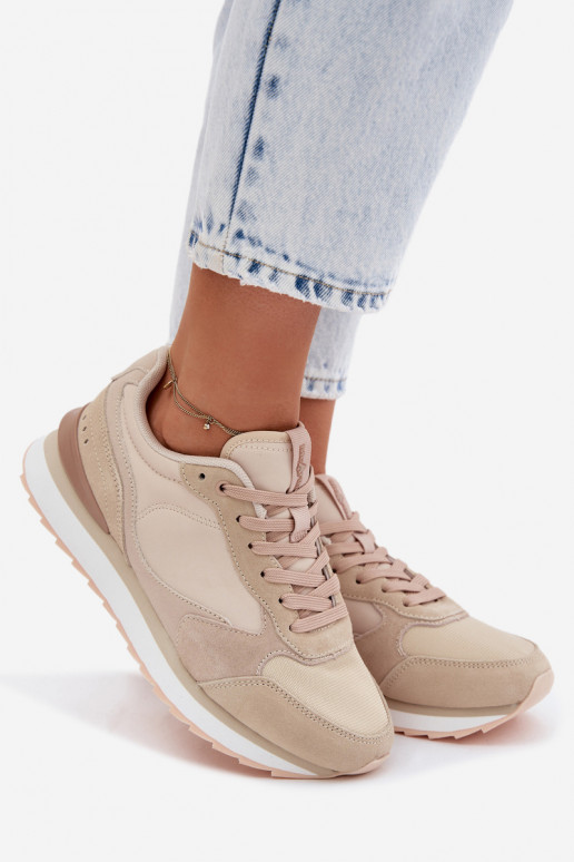 Sandfarbene Damen-Sneaker aus Wildleder McArthur MA2512IN