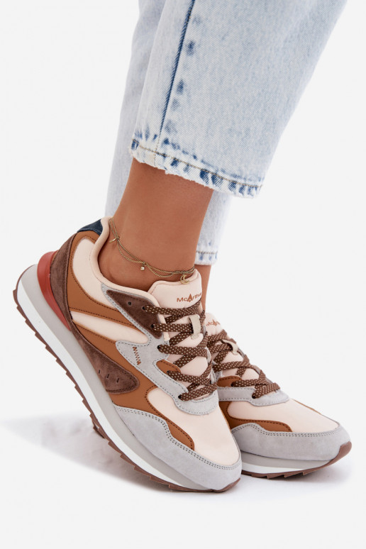 Braune Damen-Sneaker aus Wildleder McArthur MA253IN