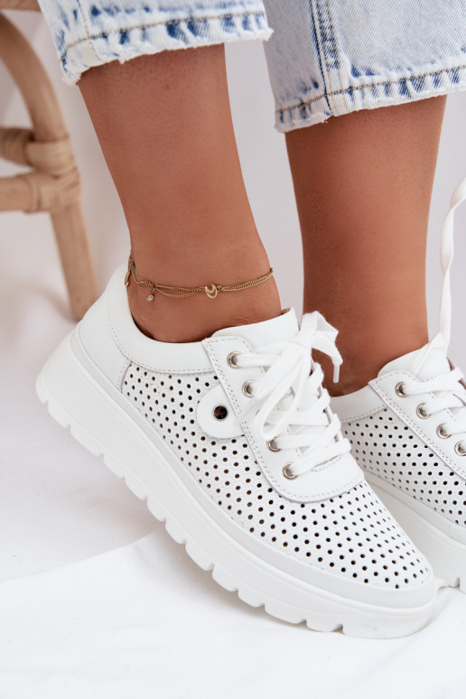 Haut mit durchbrochenen Elementen Schuhe Feminin Vinceza 79629 Zueiße Farbe