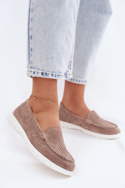 Mokassins für DamenErmöglichtturalnego aus INildlederu Vinceza 95360 Beige