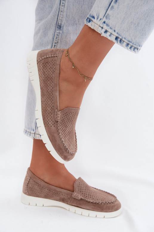 Mokassins für DamenErmöglichtturalnego aus INildlederu Vinceza 95360 Beige