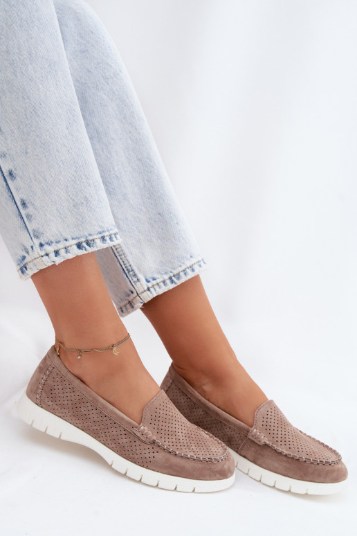 Mokassins für DamenErmöglichtturalnego aus INildlederu Vinceza 95360 Beige