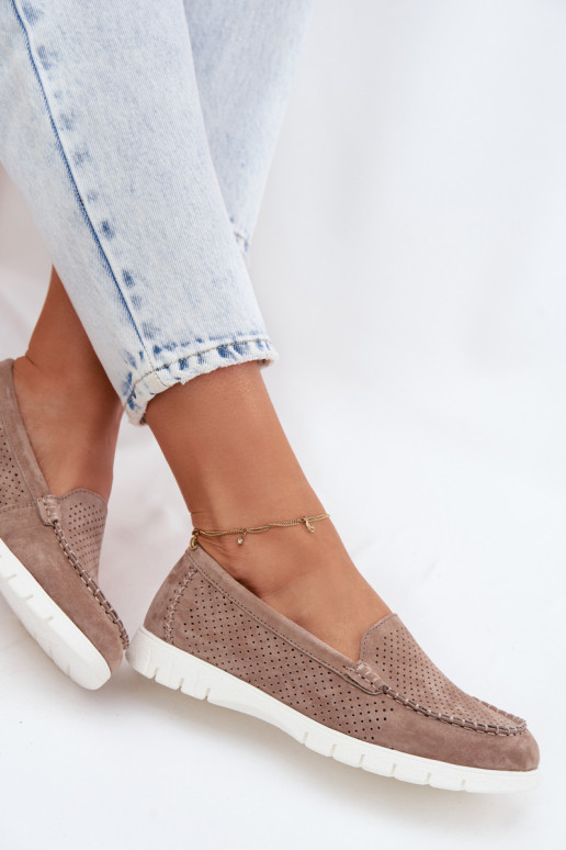 Mokassins für DamenErmöglichtturalnego aus INildlederu Vinceza 95360 Beige