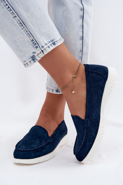 Mokassins für DamenErmöglichtturalnego aus INildlederu Vinceza 95360 Dunkelblau