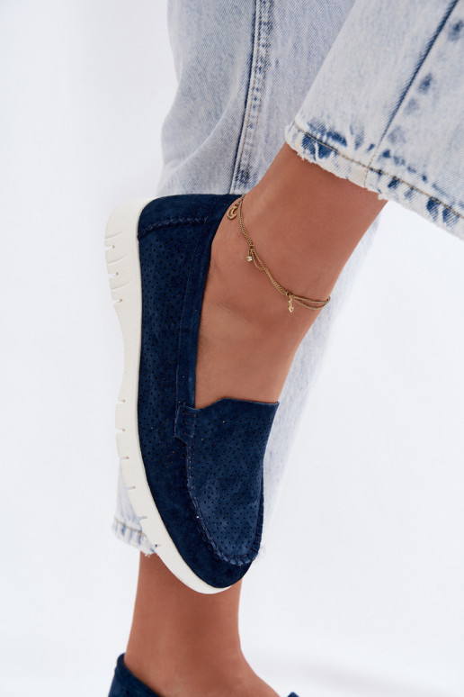 Mokassins für DamenErmöglichtturalnego aus INildlederu Vinceza 95360 Dunkelblau