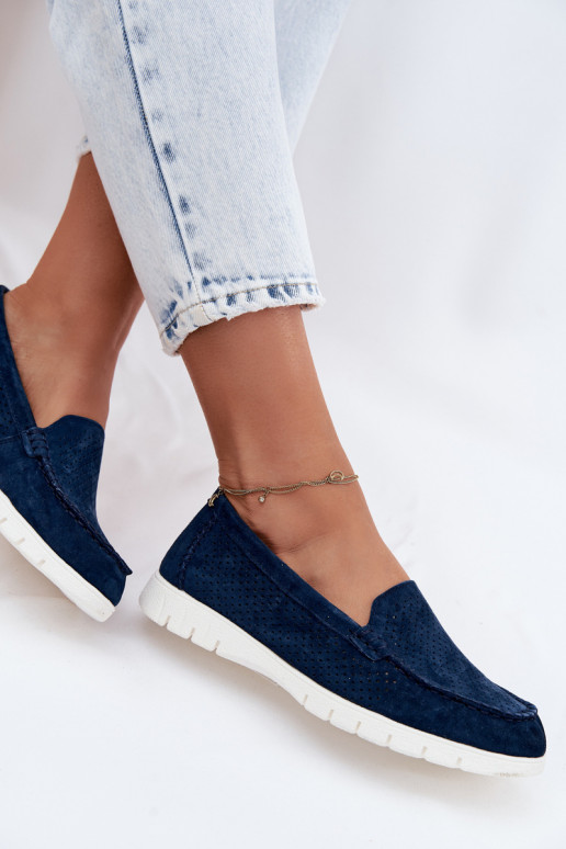 Mokassins für DamenErmöglichtturalnego aus INildlederu Vinceza 95360 Dunkelblau