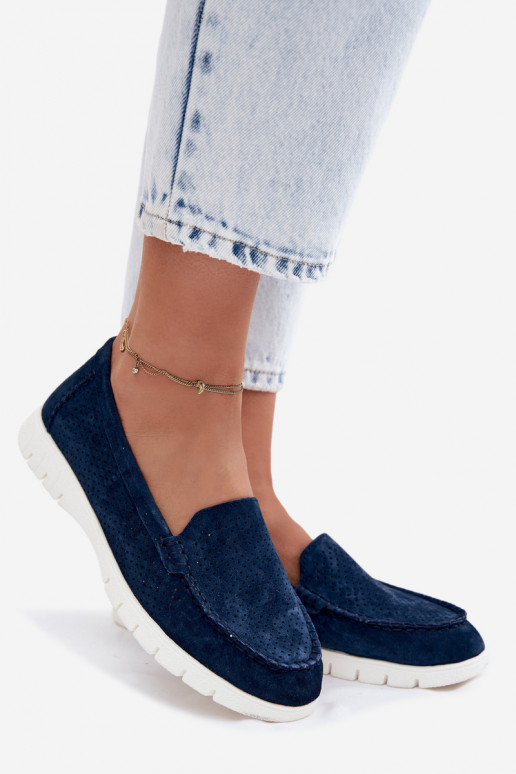 Mokassins für DamenErmöglichtturalnego aus INildlederu Vinceza 95360 Dunkelblau