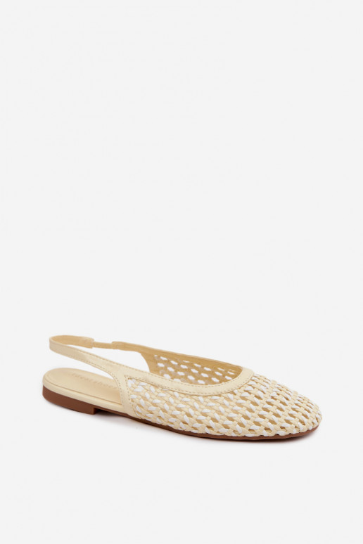 Gelbe Damensandalen mit Ausschnitt-Elementen Selviora