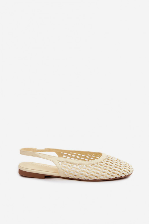 Gelbe Damensandalen mit Ausschnitt-Elementen Selviora