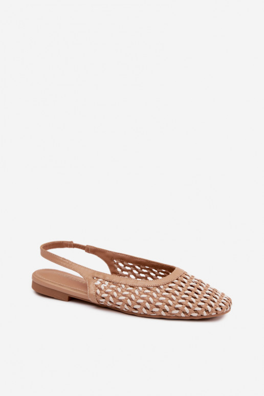 Braune Damensandalen mit Ausschnitt-Elementen Selviora
