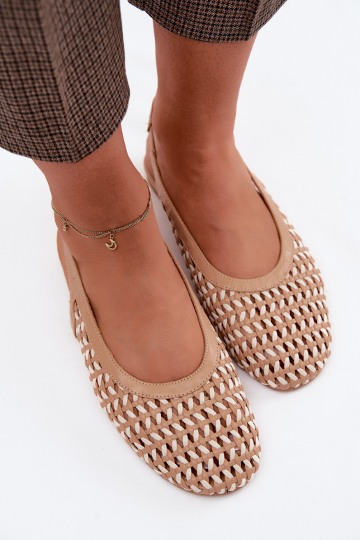 Braune Damensandalen mit Ausschnitt-Elementen Selviora