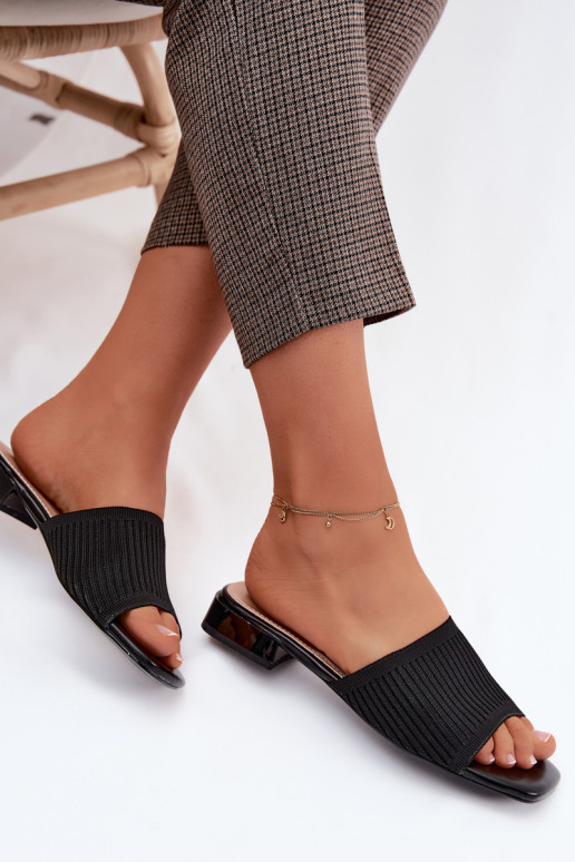 Schwarze Damenschuhe mit breiten Absätzen Belissea