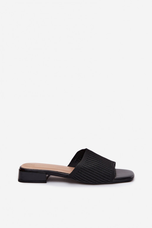 Schwarze Damenschuhe mit breiten Absätzen Belissea