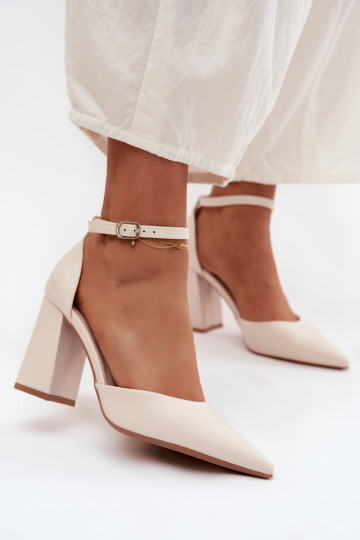 Schuhe mit AbsätzenImitacji Skóry elfenbeinfarbe Selvra