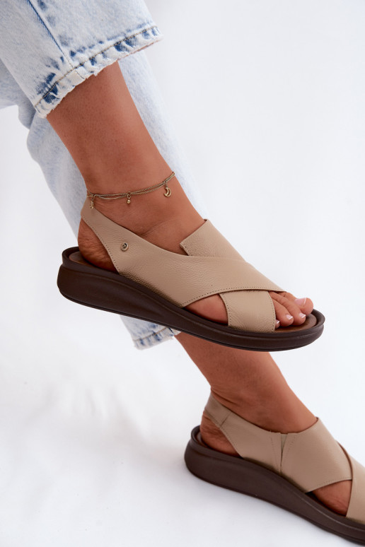 Zazoo 40392 Damensandalen Feminin Cappuccino-Farbe