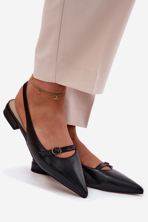 Damensandalen mit breiten Absätzen Es mussciejka K7449-01 schZuarze Farbe