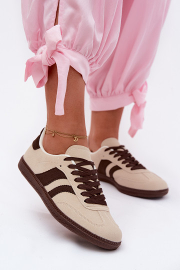 Damen Sportschuhe in sandfarbener Lurea