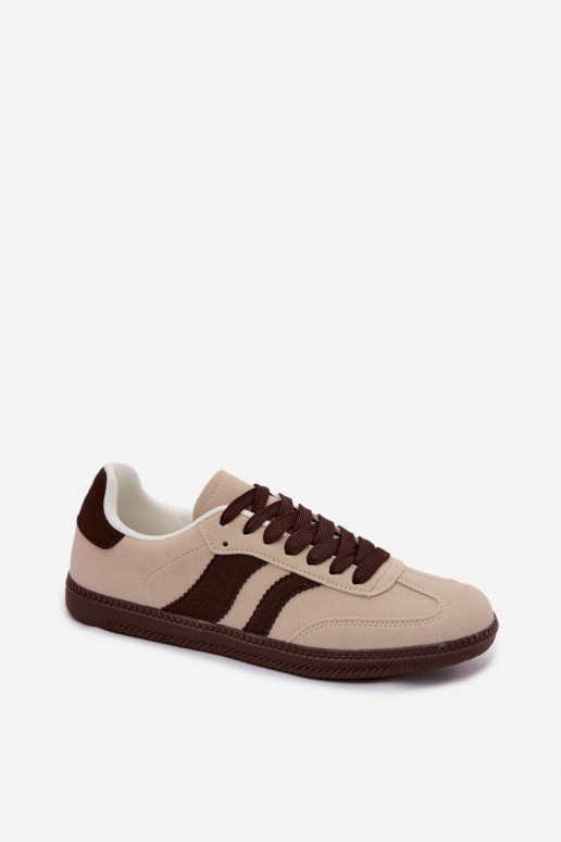 Damen Sportschuhe in sandfarbener Lurea