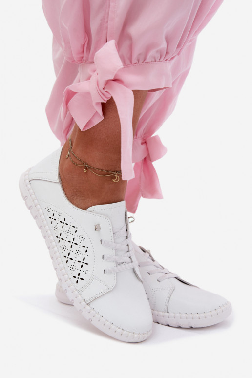 mit durchbrochenen Elementen SchuheErmöglichtturalnej Skóry Zueiße Farbe Flaria