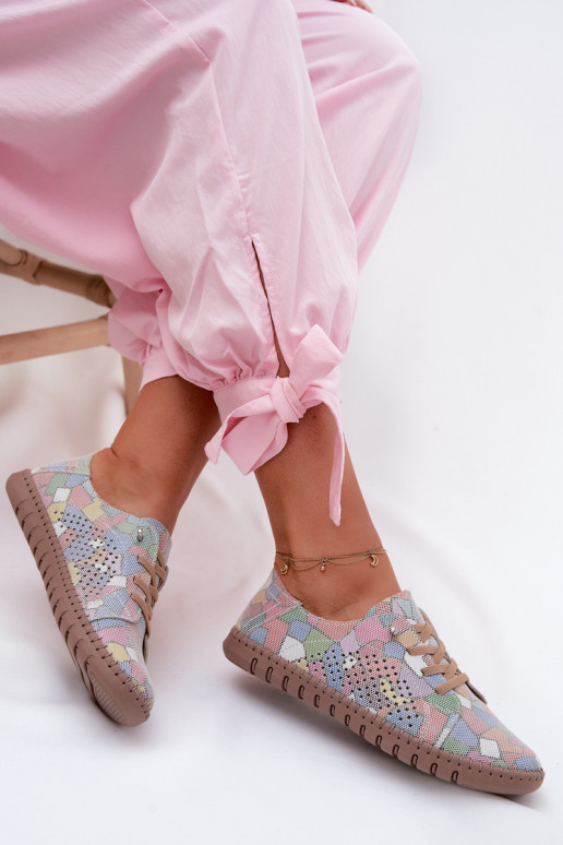 Muster Schuhe mit Durchbrüchen aus Kunstwildleder in verschiedenen Farben Belessa
