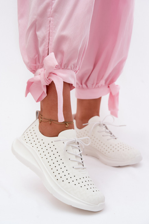 Durchbrochene Schuhe Sportlicher Stil Sneakers Stilvollllschuhe Feminin Zueiße Farbe Heressa