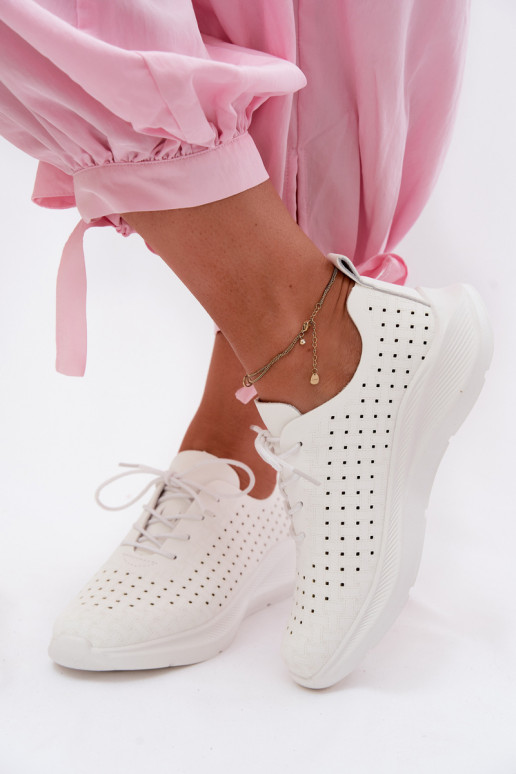 Durchbrochene Schuhe Sportlicher Stil Sneakers Stilvollllschuhe Feminin Zueiße Farbe Heressa