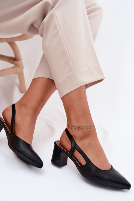Damen Sandalen mit Absatz Sergio Leone SK472 in schwarzer Farbe