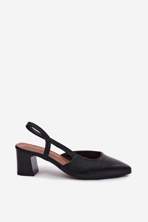 Damensandalen mit Absätzen Sergio Leone SK472 schZuarze Farbe