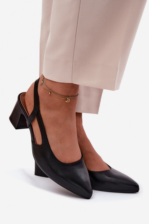 Damen Sandalen mit Absatz Sergio Leone SK472 in schwarzer Farbe