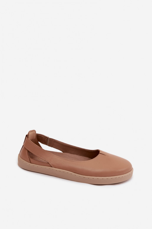 Ballerinas Barefoot Zazoo 10217 Cappuccino-Farbe