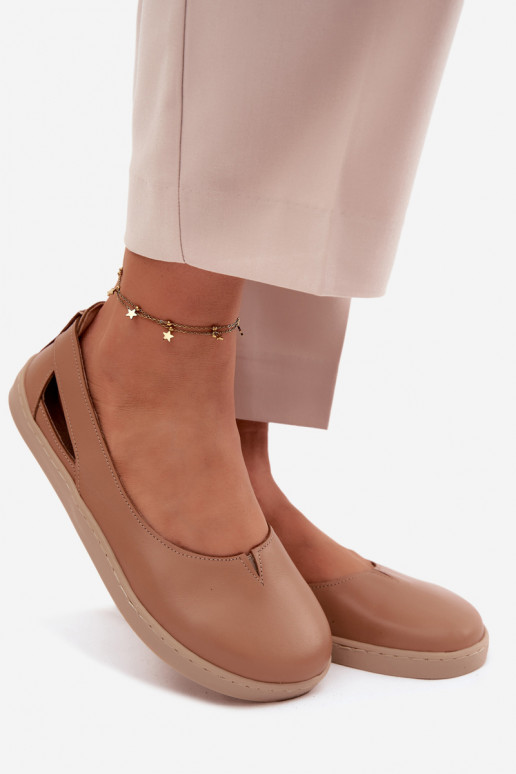 Ballerinas Barefoot Zazoo 10217 Cappuccino-Farbe