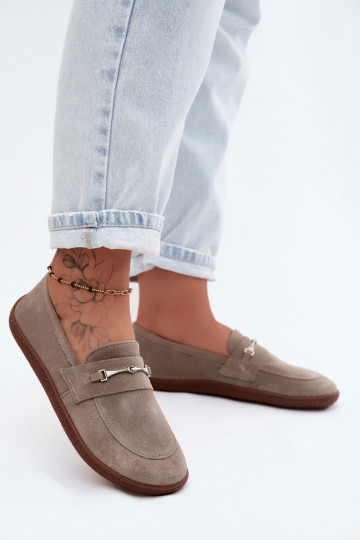 Mokassins Barefoot aus INildleder Zazoo 322 Cappuccino-Farbe