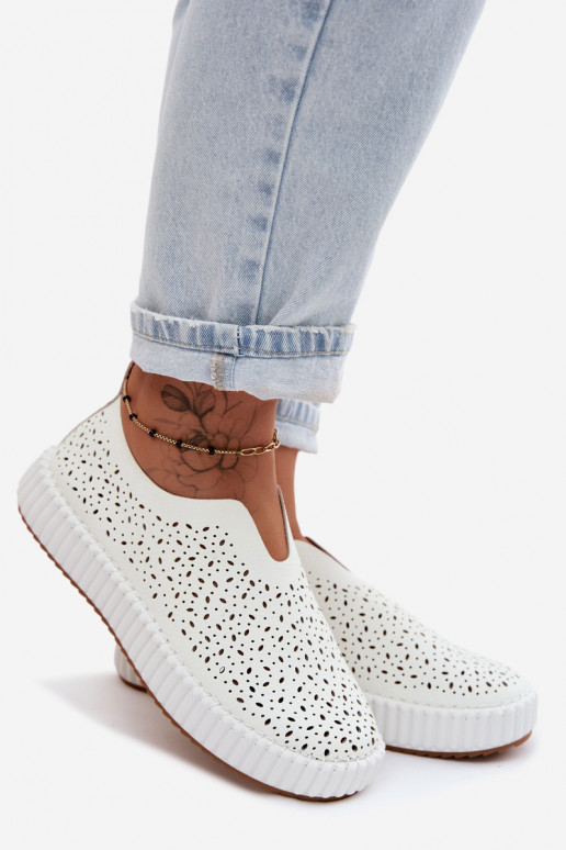 mit durchbrochenen Elementen Ein überzeugendes Stilvollll Schuhe mit einer Plattform Zueiße Farbe Glamma