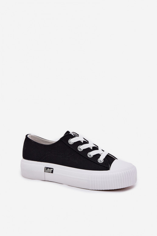 Bequeme Schuhe mit Plattform in Schwarz