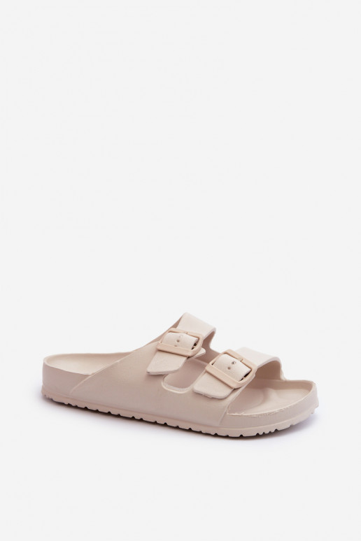 Damen-Sandalen mit Schaum und Schnallen in sandfarbener Luciene
