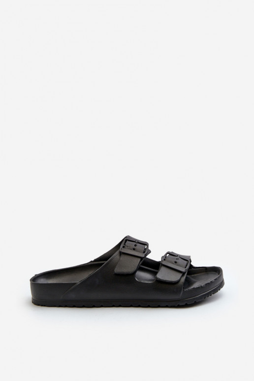 Herren leichte Sandalen mit Schnallen in schwarzer Farbe Avatara