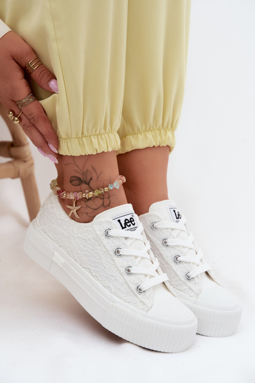 mit Spitzenmotiven Freizeitschuhe mit einer Plattform LEE ISLA LACE INOMEN LOIN 50261003.1FG Zueiße Farbe