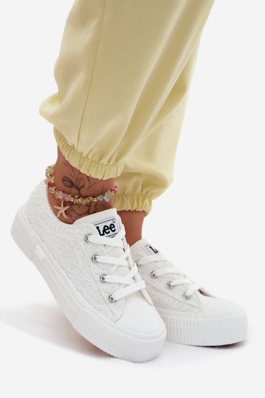 mit Spitzenmotiven Freizeitschuhe mit einer Plattform LEE ISLA LACE INOMEN LOIN 50261003.1FG Zueiße Farbe