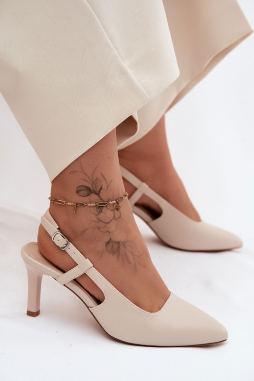 Damensandalen mit Absätzen Sergio Leone SK157 Beige