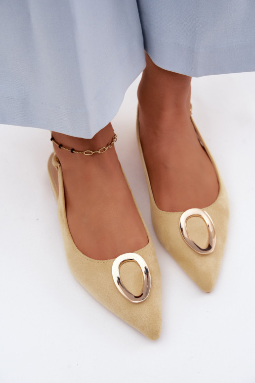 Damensandalen mit breiten Absätzen mit Ornamenten gelbe Farbe Sparkle