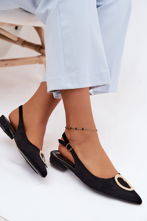 Damensandalen mit breiten Absätzen mit Ornamenten schZuarze Farbe Sparkle