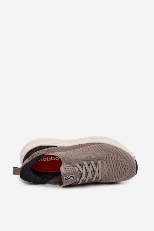 Herren-Slipper-Sportschuhe mit Plattform Kobbo 102421 sandfarben