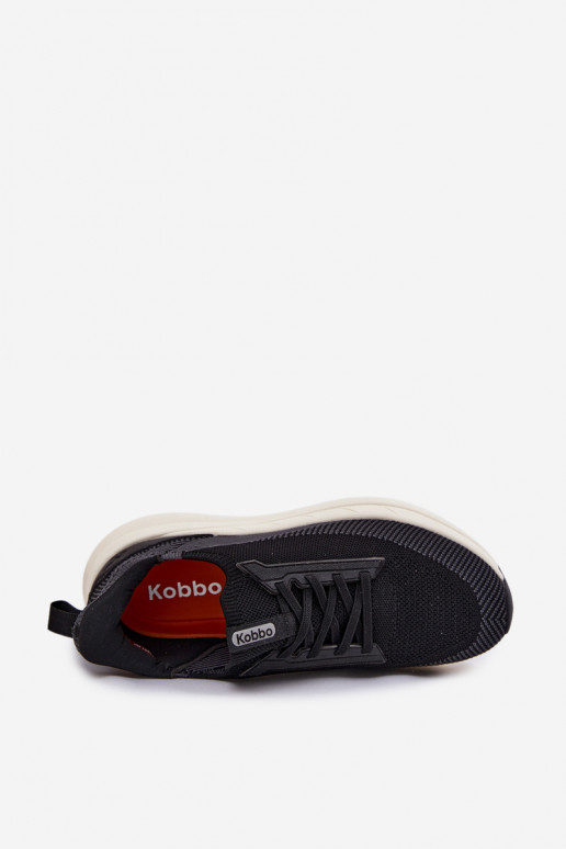 Herren-Slipper-Sportschuhe mit Plattform Kobbo 102421 schwarz
