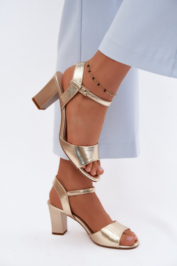 Sergio Leone SK861 Damen-Pumpsandalen in Gold 2